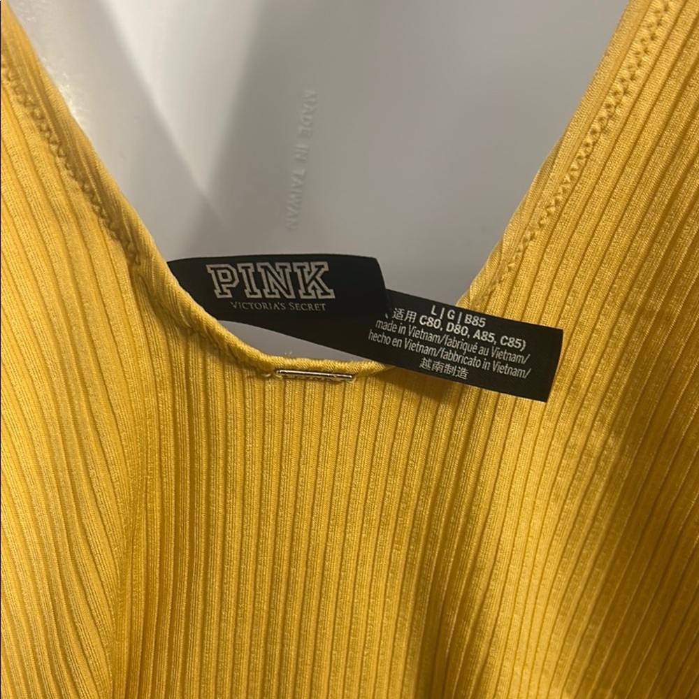 Victoria's Secret Yellow One Piece Swimsuit with Lace-Up Sides - Picture 2 of 5